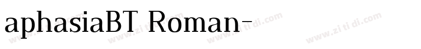 aphasiaBT Roman字体转换